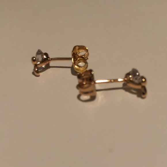 18K Gold Filled Rabbit Stud Earrings - Picture 8 of 8